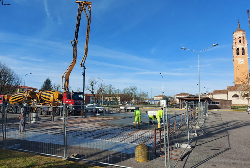 Pavimentazione industriale piazza Borgocarbonara (MN)